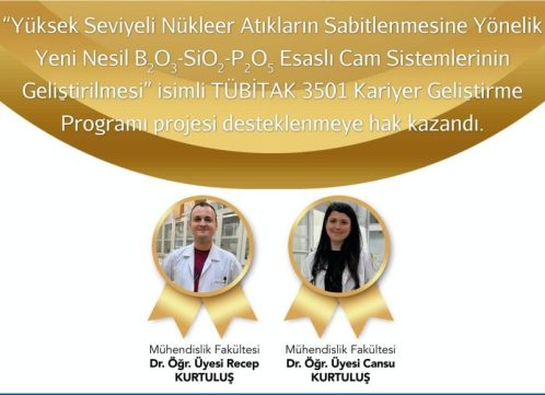 (Turkish) Öğretim üyelerimizin Tübitak 3501 Kariyer Proje başarısı